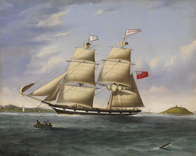 The Frank off George’s Island, Halifax, by John O'Brien, oil, 1856