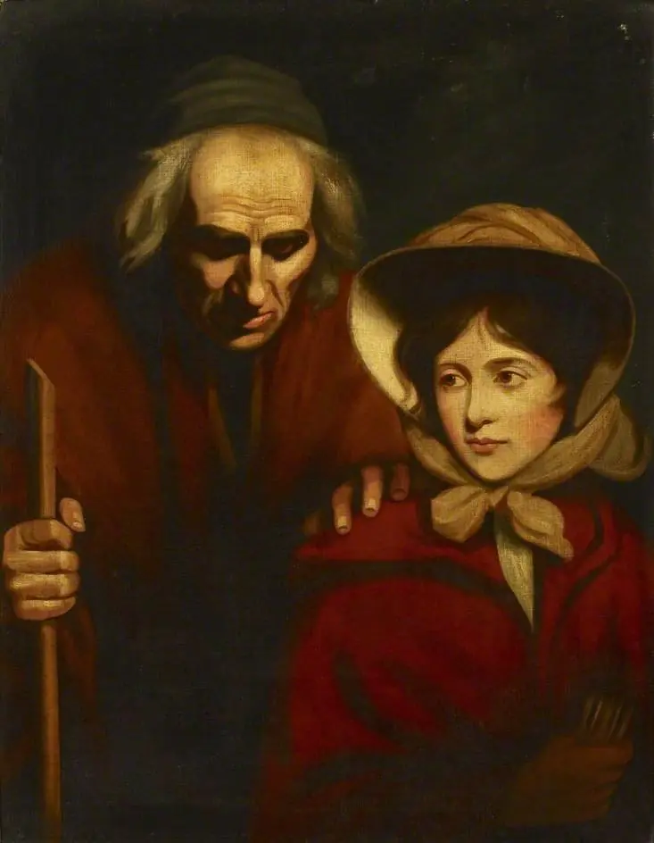 The blind Beggar of Bethnal Green and his Daughter, by John Opie