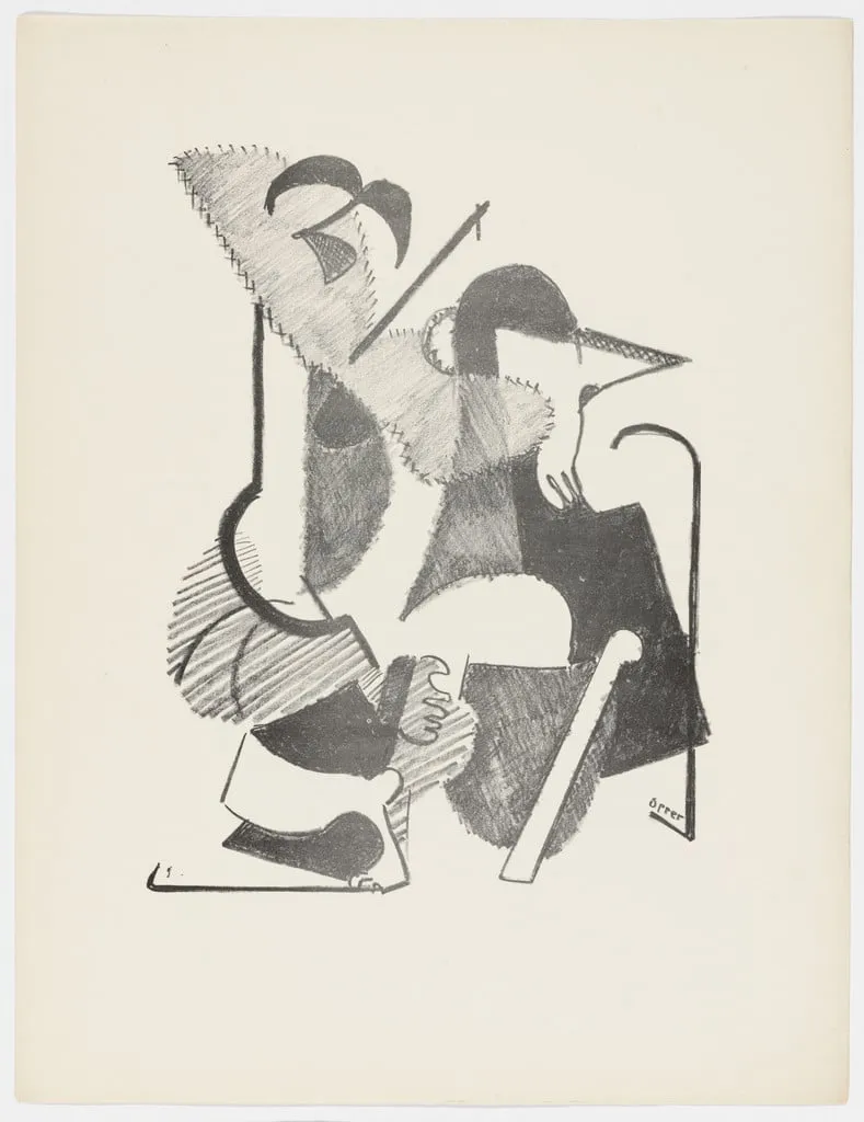 Untitled, by John Opper, ink, 1937