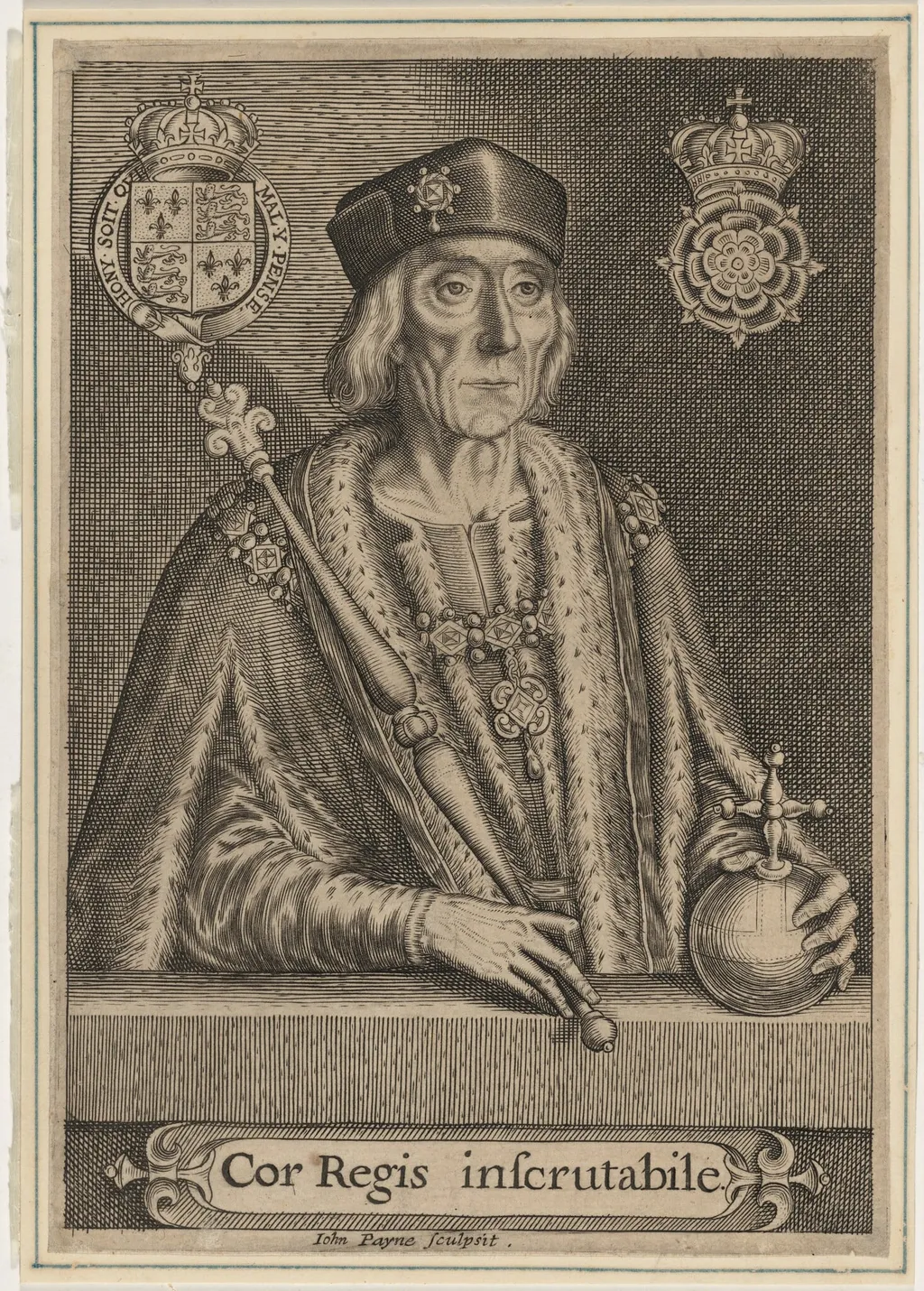 Henry VII, by John Payne, ink, 1622