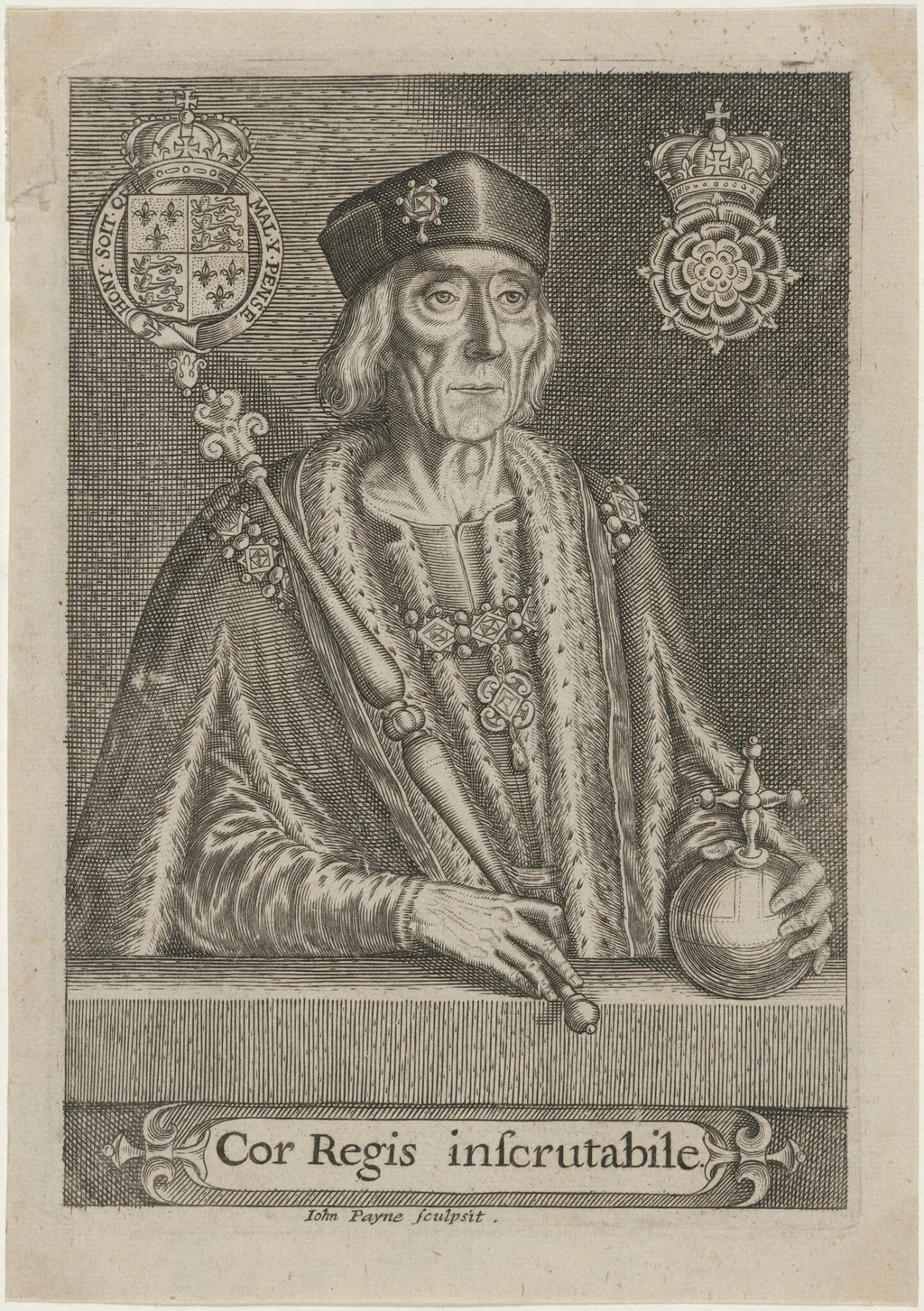 King Henry VII, by John Payne, ink, 1627