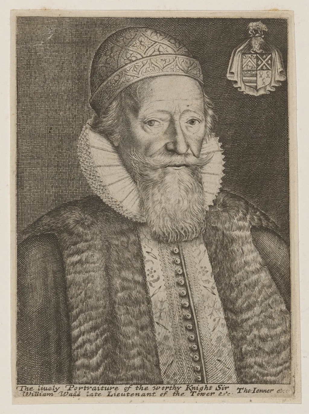 Sir William Wadd, by John Payne, ink, 1627