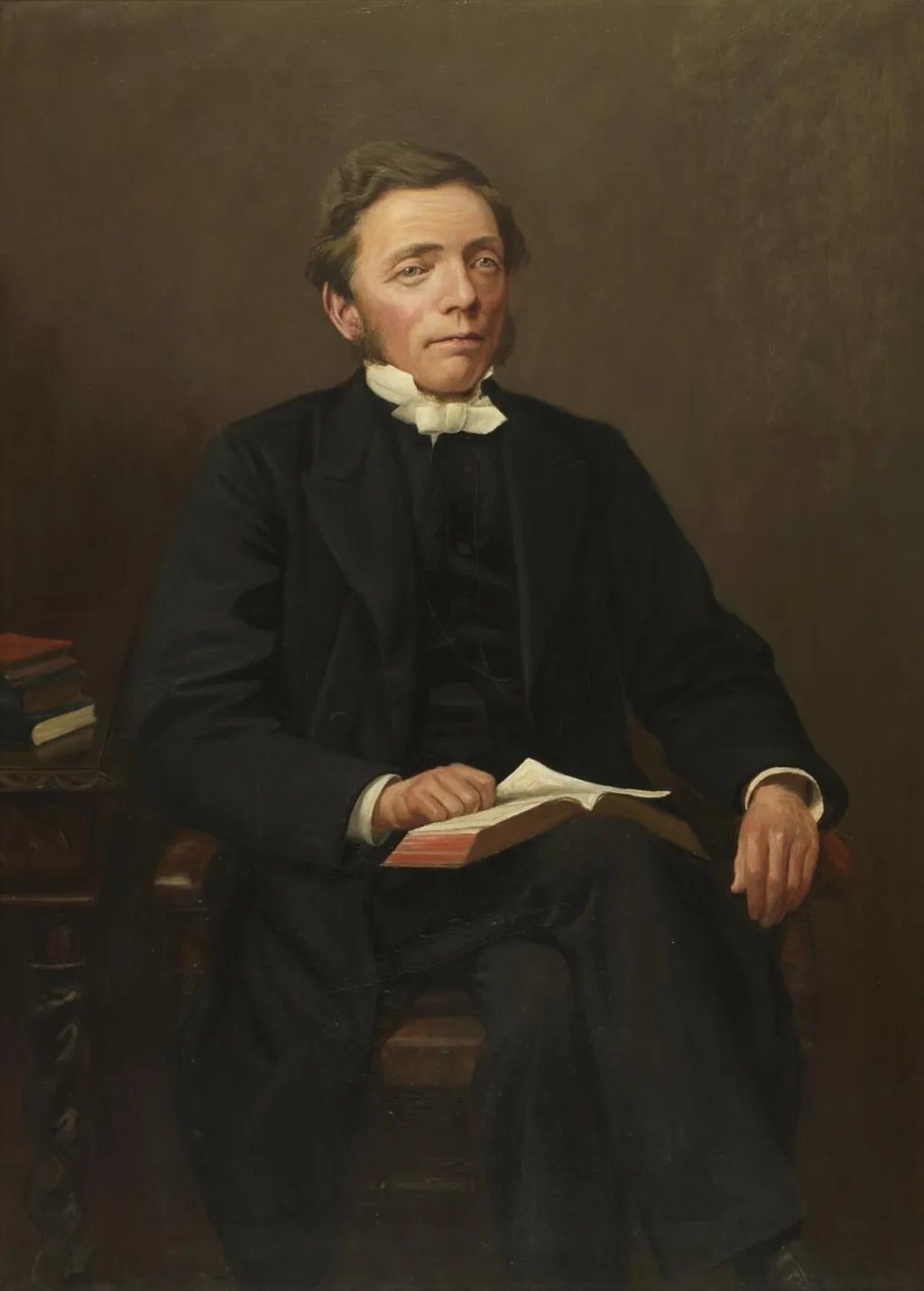 Rev. Edward Morgan, Dyffryn Ardudwy, by John Pedder, oil, 1870