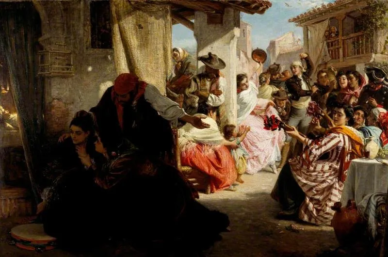'La Gloria': A Spanish Wake, by John Phillip, oil, 1864