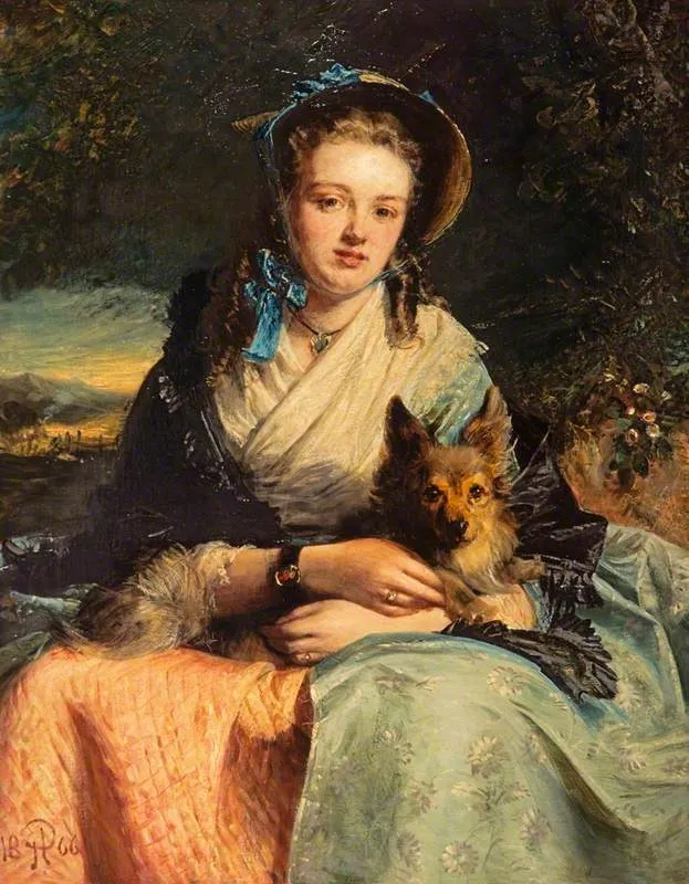 Mary MacKay Caird, later Mrs James Glen (1847 - 1940), by John Phillip, oil, 1866