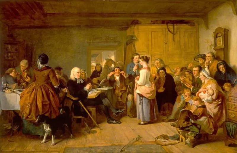 Presbyterian Catechising, by John Phillip, oil, 1847