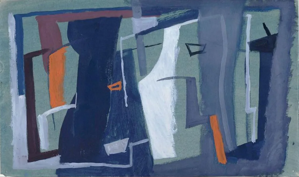 Abstract Composition, by John Piper, watercolor, 1937