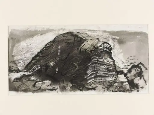 Rock below Llyn Naddroedd II, by John Piper