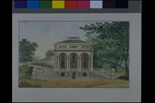 The Front Elevation of a Design for a Villa, by John Plaw, 1784