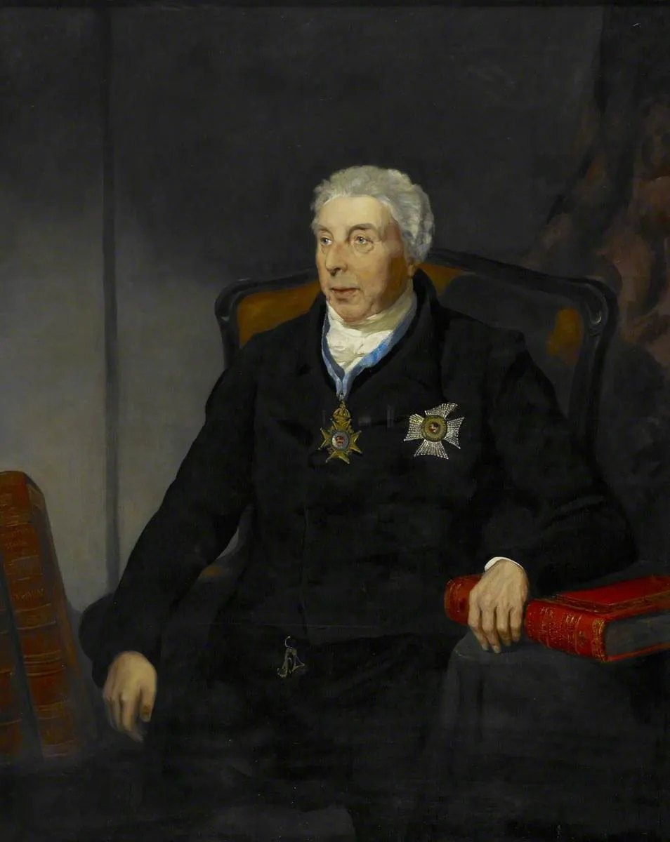 Sir Frederick Augusta Barnard (1743–1830), Librarian to George III, by John Prescott Knight, oil, 1823