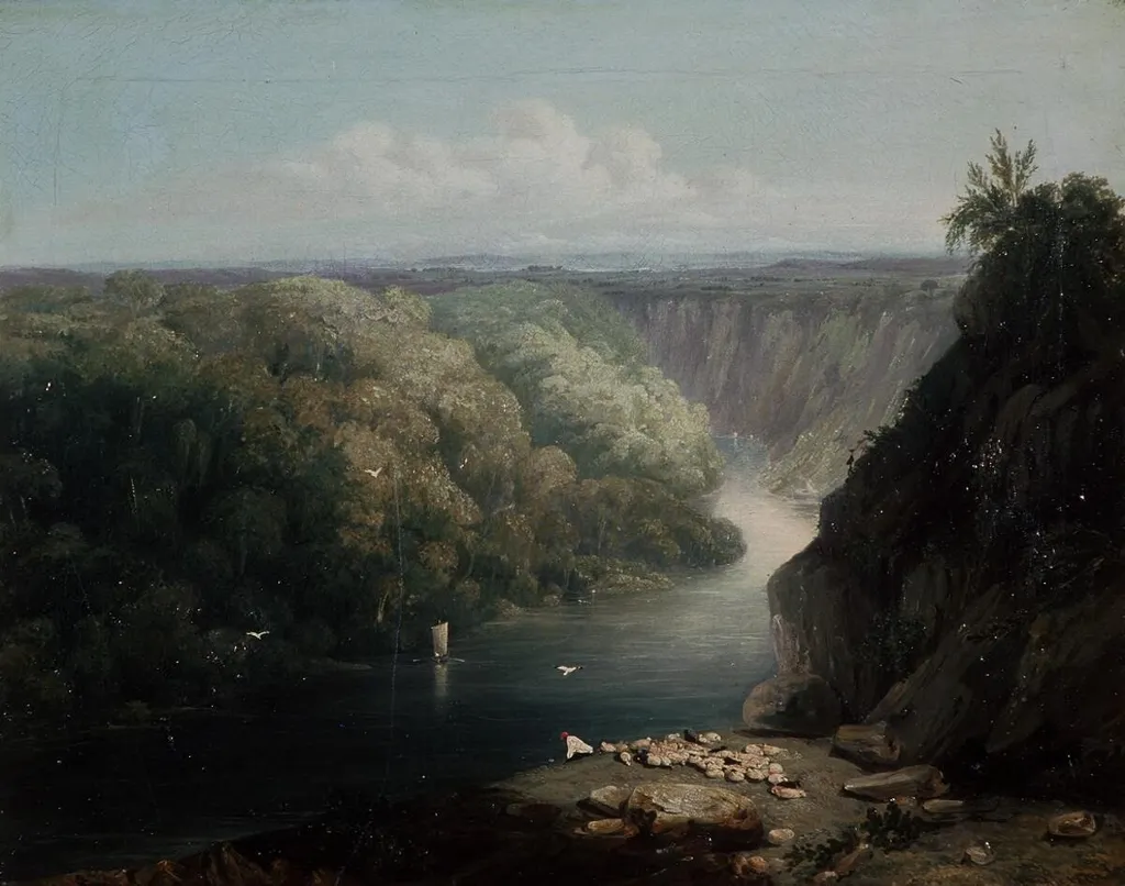 Symonds Yat, by John Preston Neale, oil, 1820