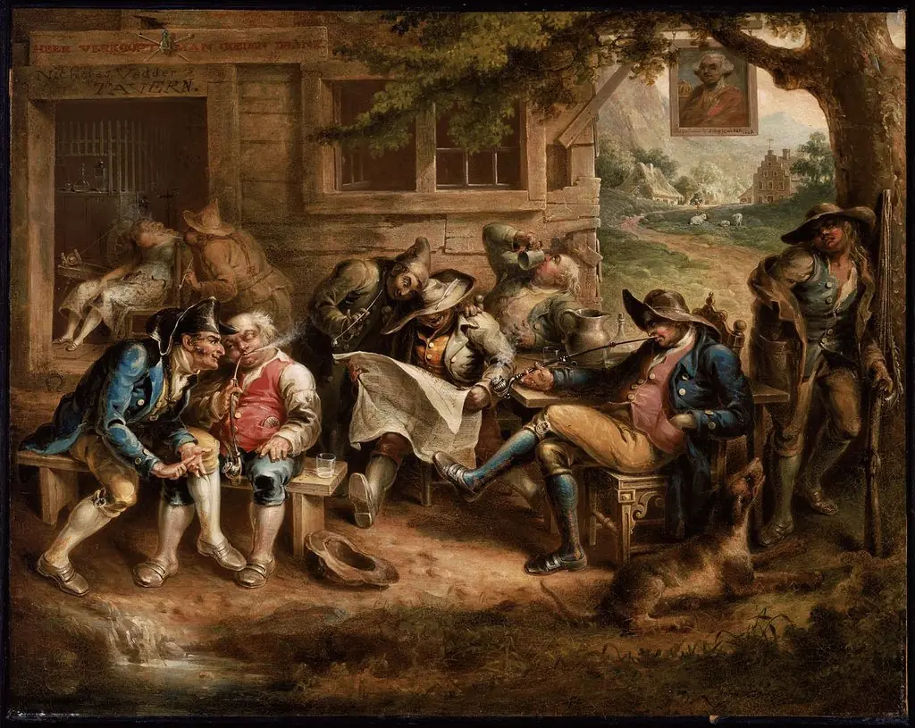 Rip Van Winkle and His Companions at the Inn Door of Nicholas Vedder, by John Quidor