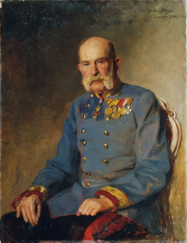 Emperor Franz Joseph I in the service uniform of an Austrian field marshal, by John Quincy Adams