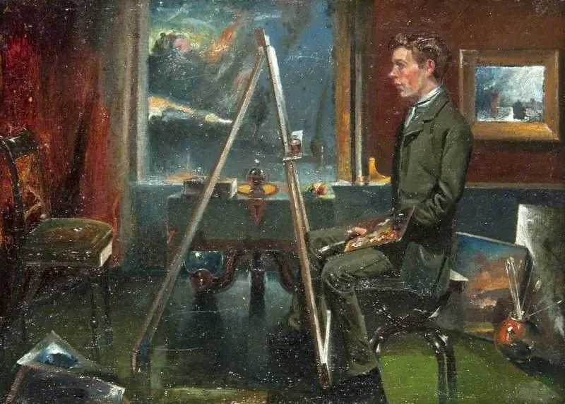Artist at an Easel, by John Quinton Pringle