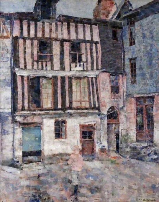 Caudebec, Normandy, by John Quinton Pringle, oil, 1910