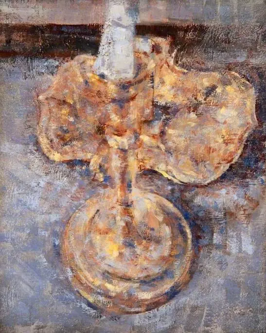 Still Life, a Candlestick and a Salver, by John Quinton Pringle