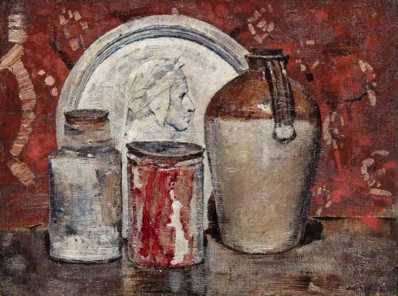 Still Life with the Head of Dante, by John Quinton Pringle, oil, 1894