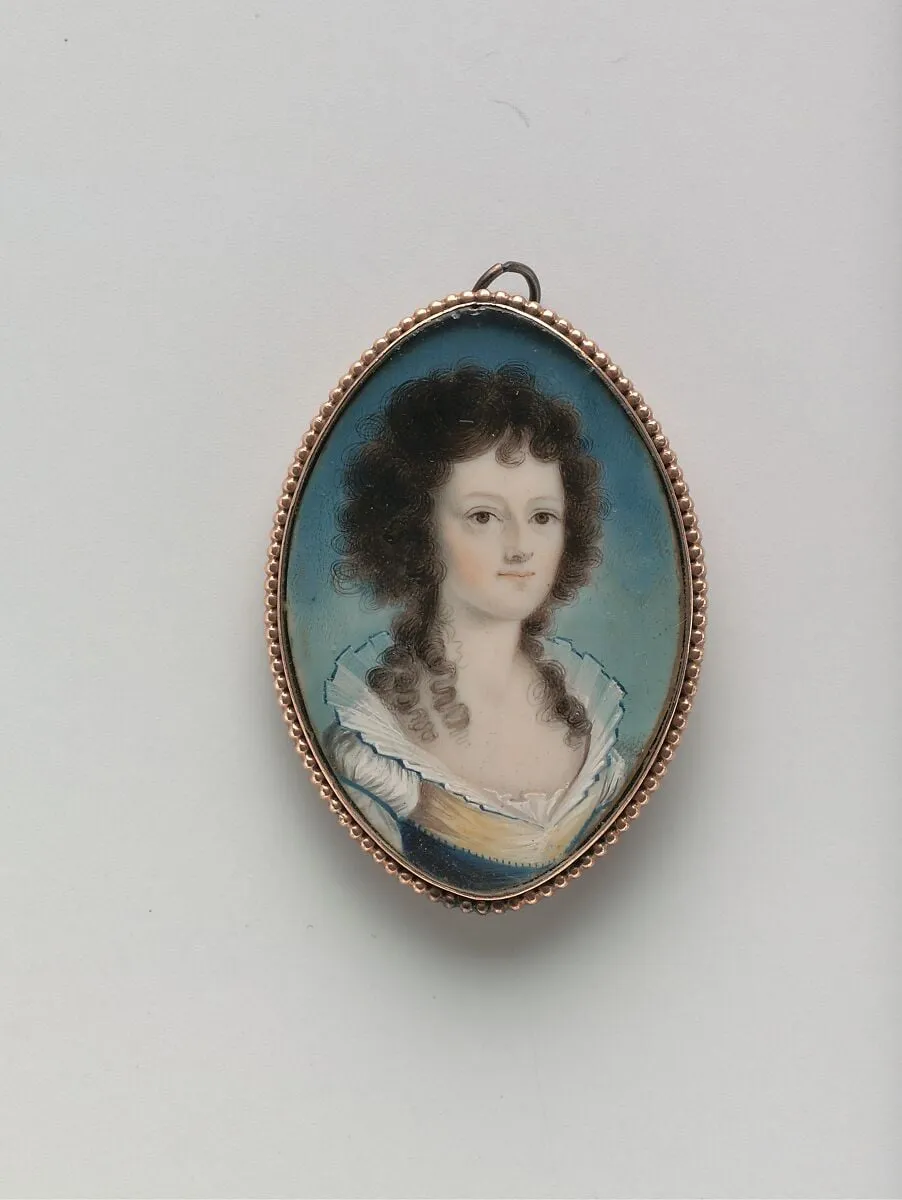 Mrs. James Bleecker (Sarah Bache), by John Ramage, watercolor, 1795