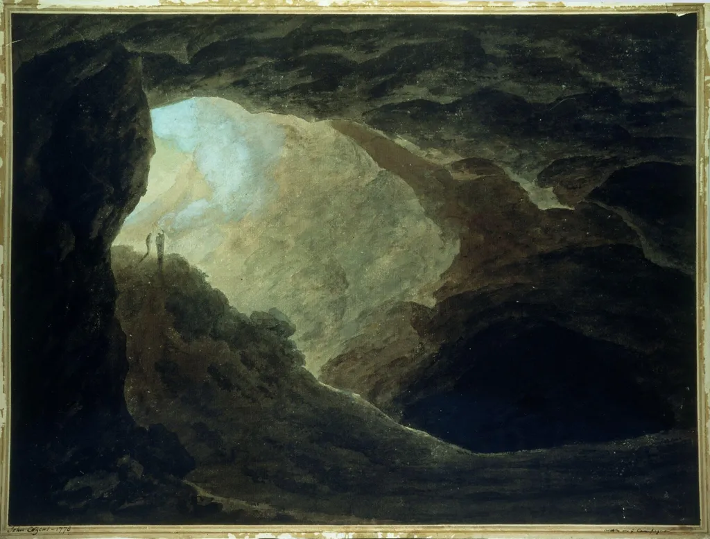 A Cavern in the Campagna, Rome, by John Robert Cozens, watercolor, 1778