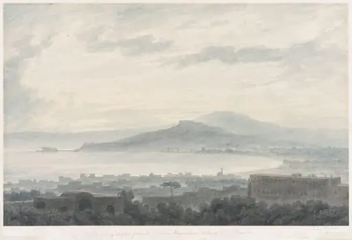 City and Bay of Naples, by John Robert Cozens
