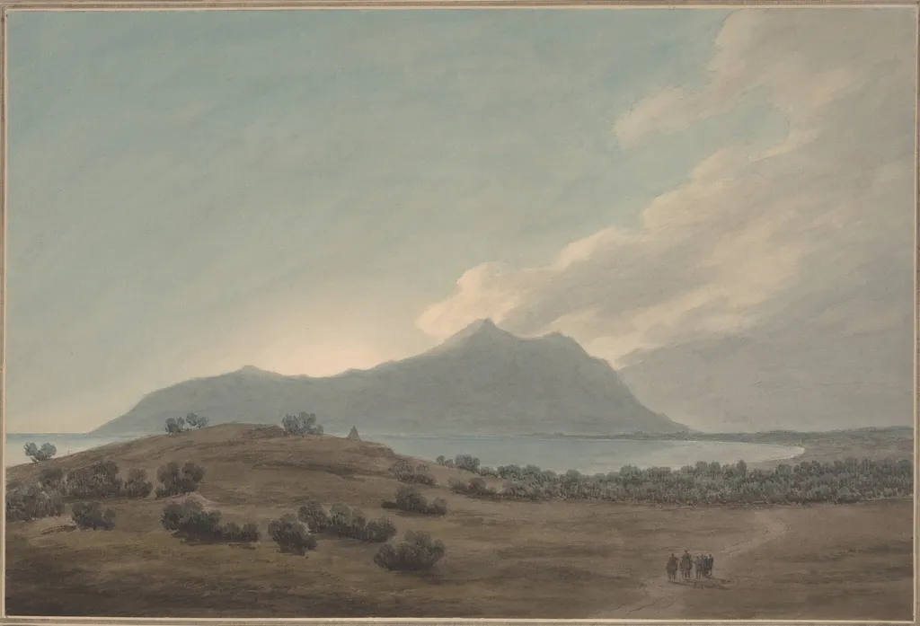 Monte Circeo at Sunset, by John Robert Cozens, watercolor, 1784