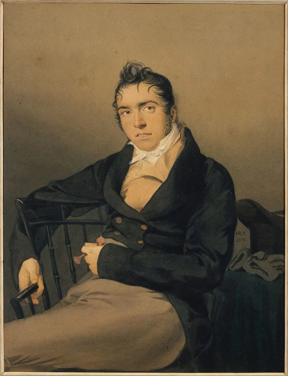 Allan Melville, by John Rubens Smith, watercolor, 1810