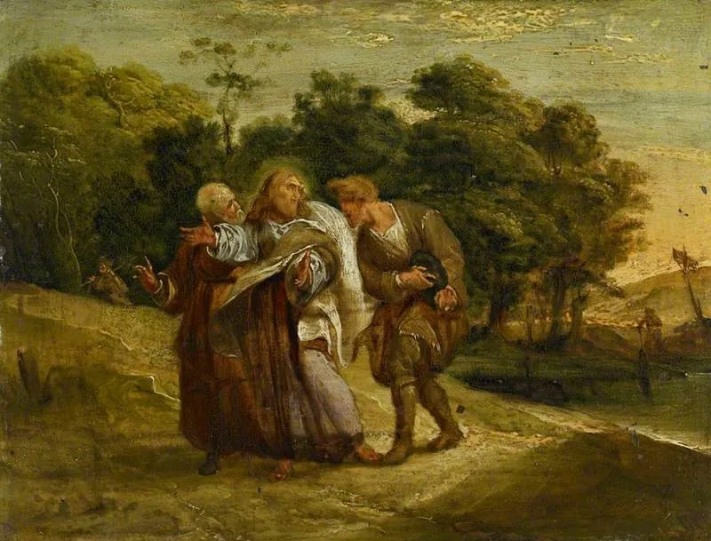 Christ with his Disciples on the Road to Emmaus, by John Runciman, oil, 1760