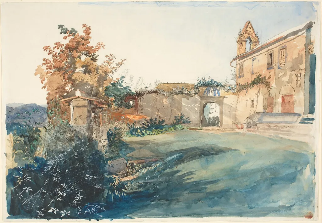 The Garden of San Miniato near Florence, by John Ruskin, ink, 1845