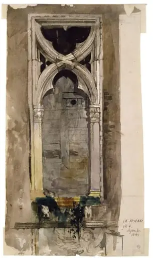 Window in the Foscari Palace, Venice, by John Ruskin