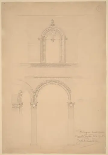Bologna Brick Wall, by John Russell Pope