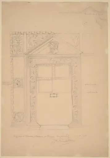 Byzantine Doorway with Duomo, Rimini, by John Russell Pope