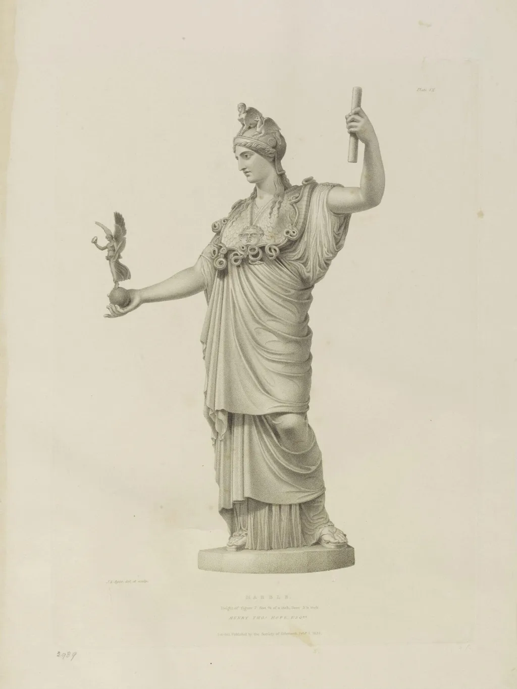 Statue of Minerva, by John Samuel Agar, 1850
