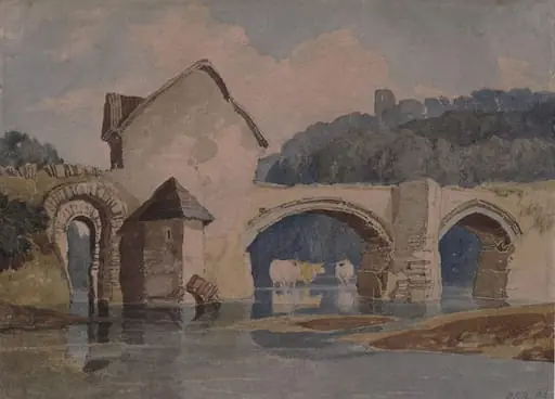 A Bridge and Cows, by John Sell Cotman