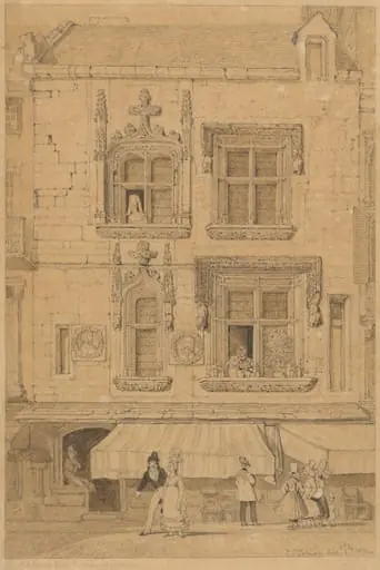 An Old House in the Rue Saint Jean at Caen, Normandy, by John Sell Cotman