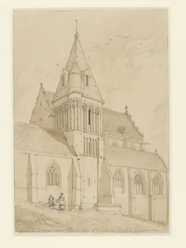 Church of St Michel, Vaucelles, near Bayeux, by John Sell Cotman