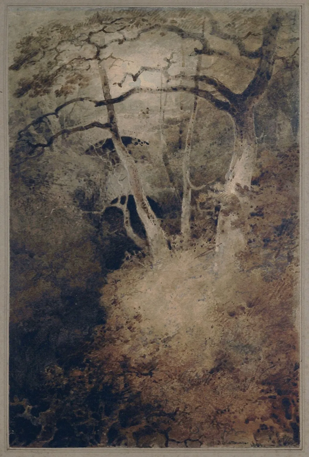 Devil's Bridge, Cardigan, by John Sell Cotman, watercolor, 1801