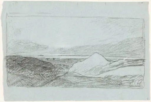 Landscape with Hills and Water, by John Sell Cotman