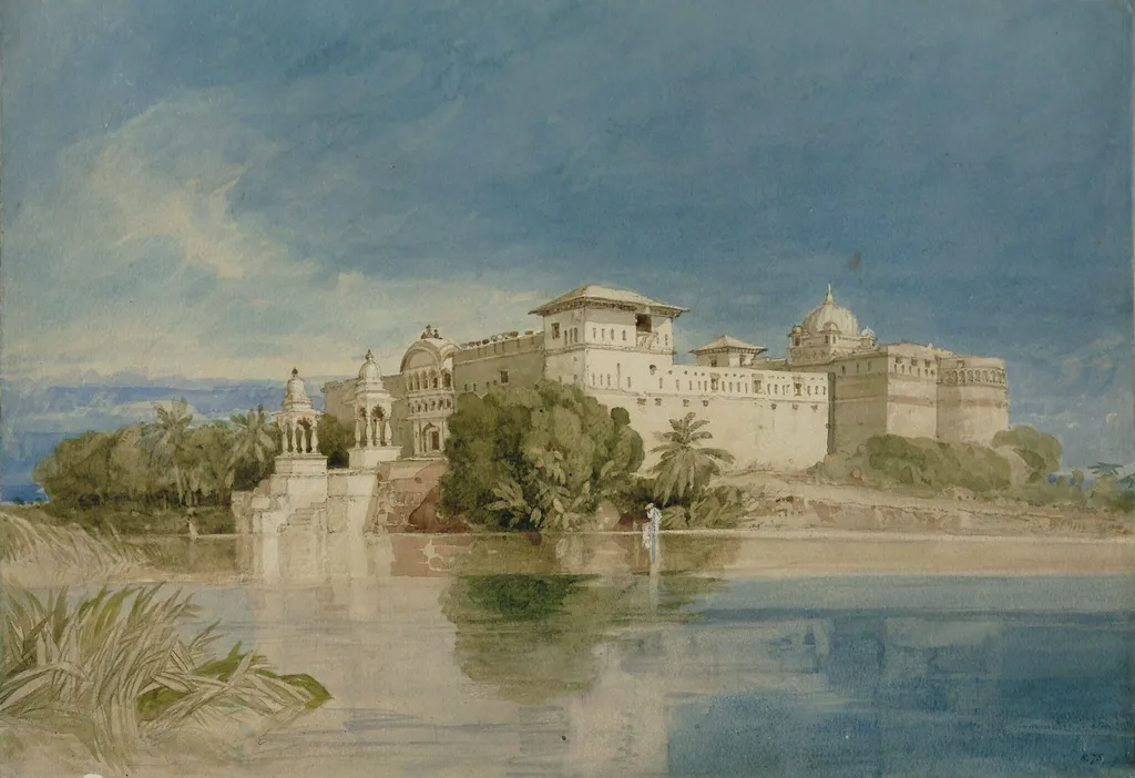 Palace at Perawa, Malwa, Bengal, by John Sell Cotman, watercolor, 1800