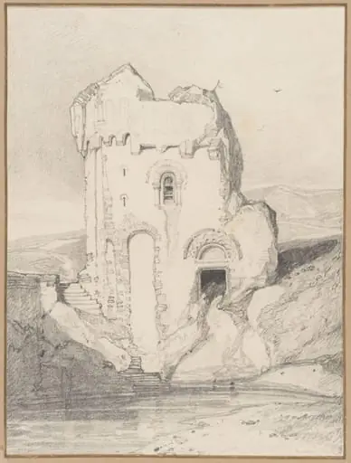 Remains of the Chateau de Mortimer, near Les Andelys, France, by John Sell Cotman
