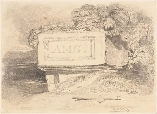 Ruined Tomb Inscribed "A.M.G.", by John Sell Cotman