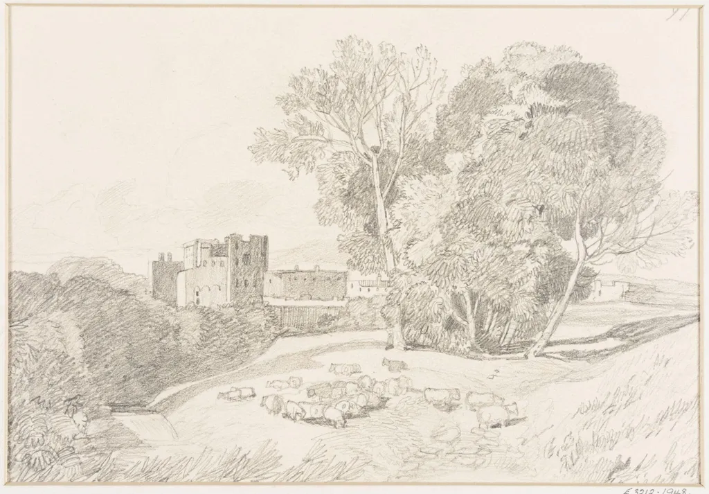 View of a castle, by John Sell Cotman, 1800