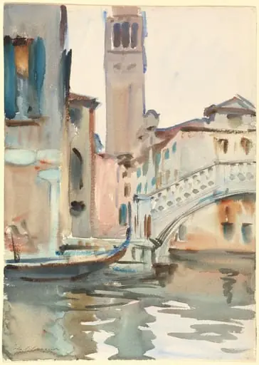A Bridge and Campanile, Venice, by John Singer Sargent