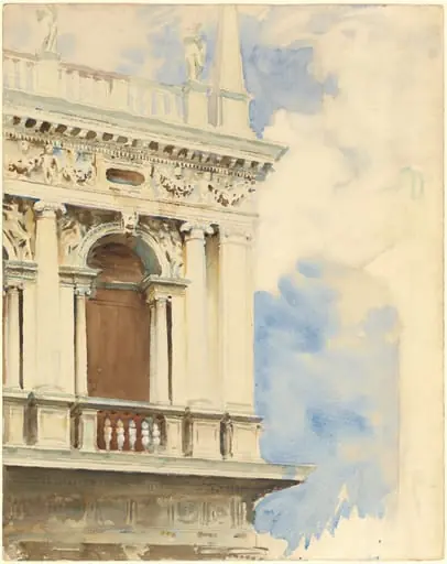 A Corner of the Library in Venice, by John Singer Sargent