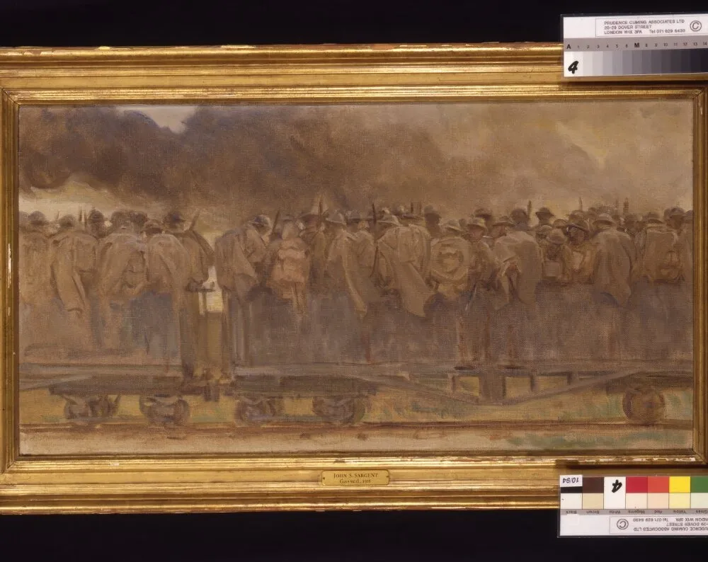 American Troops Going up the Line, by John Singer Sargent, oil, 1918