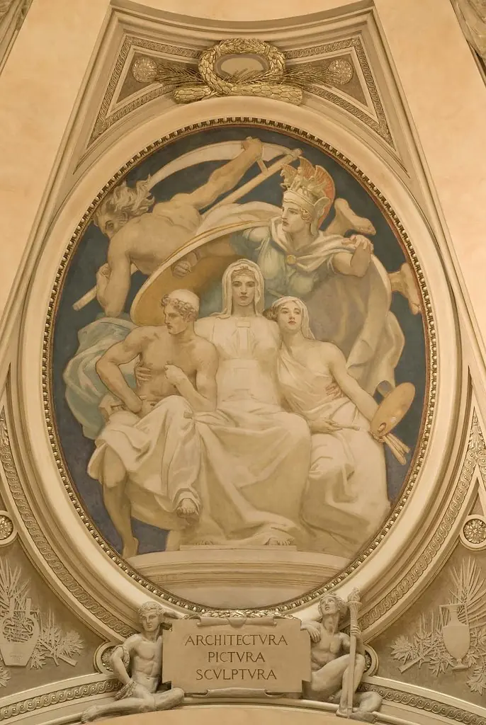Architecture, Painting and Sculpture Protected by Athena from the Ravages of Time, by John Singer Sargent