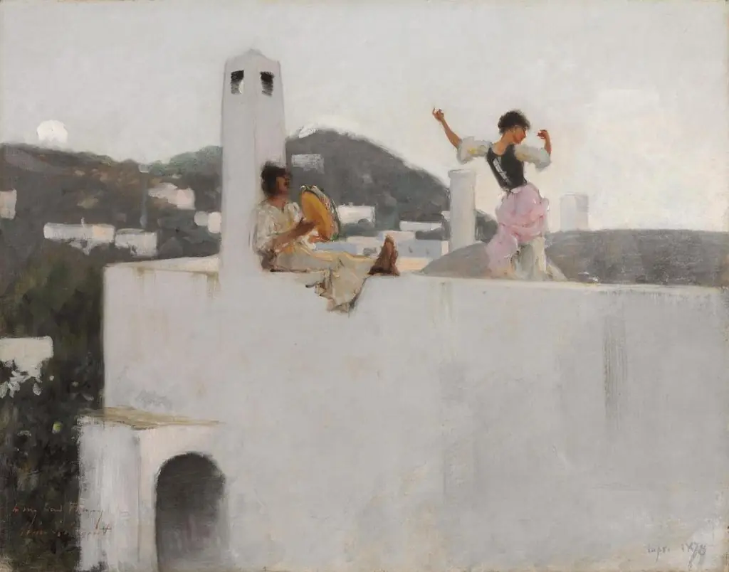 Capri Girl on a Rooftop, by John Singer Sargent