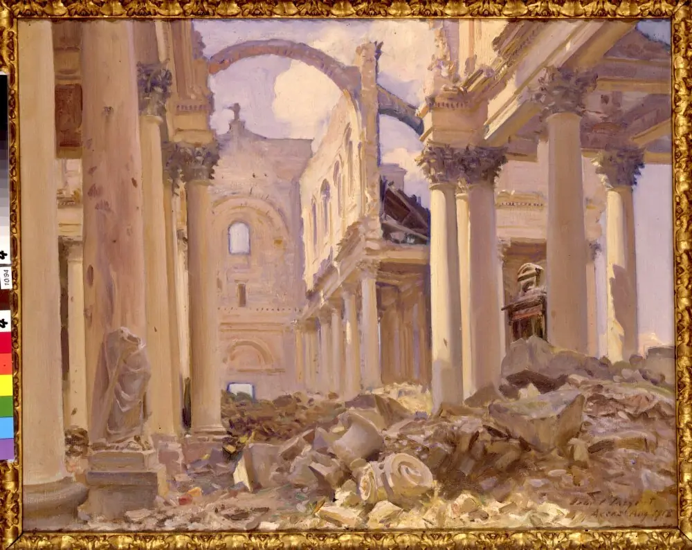 Cathedral of Arras, August 1918, by John Singer Sargent