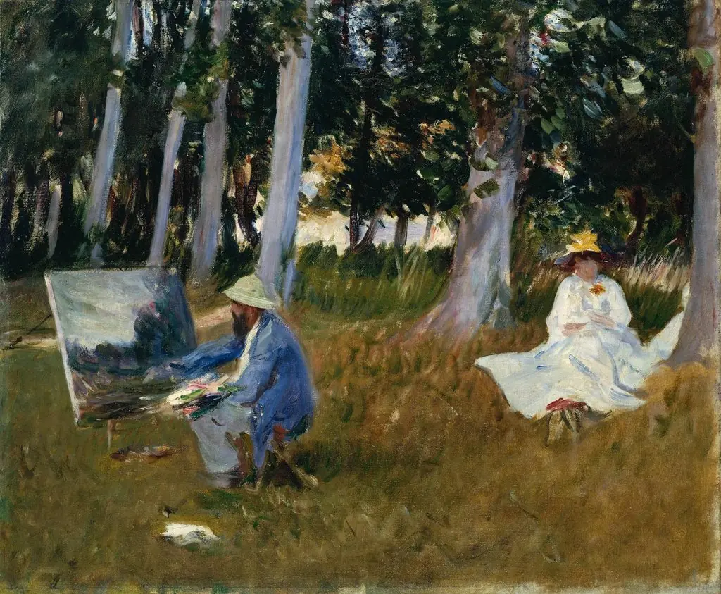 Claude Monet Painting by the Edge of a Wood, by John Singer Sargent