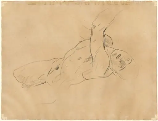 Falling Male Nude [verso], by John Singer Sargent