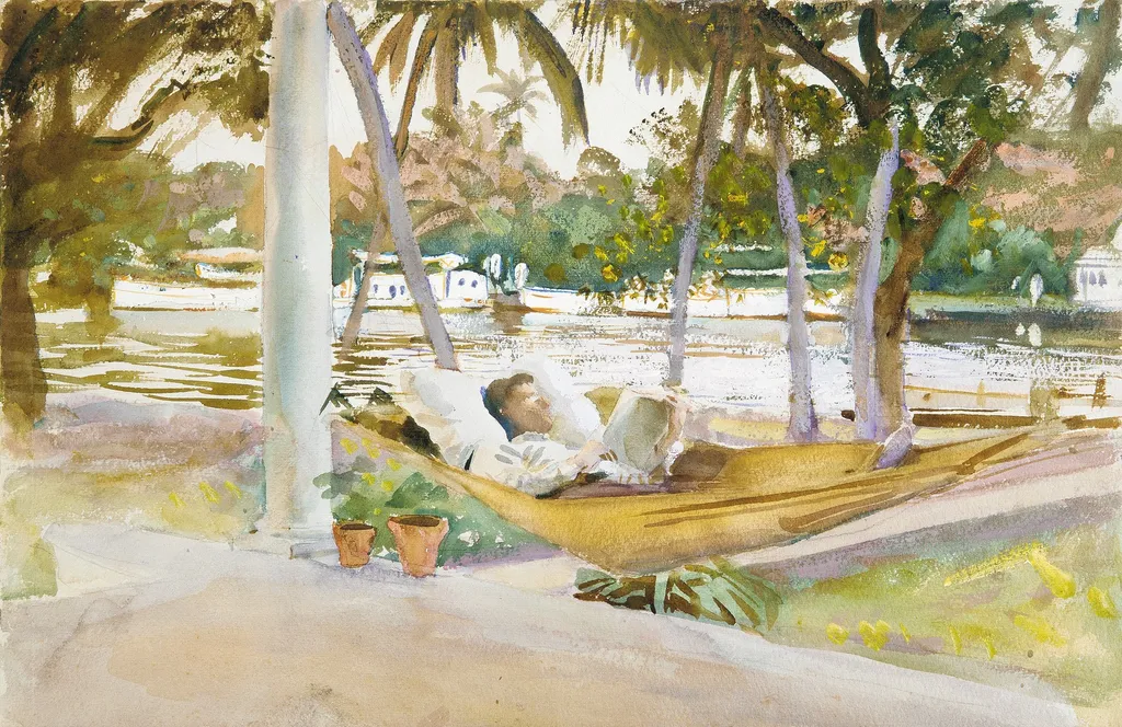 Figure in Hammock, Florida, by John Singer Sargent, unspecified, 1917
